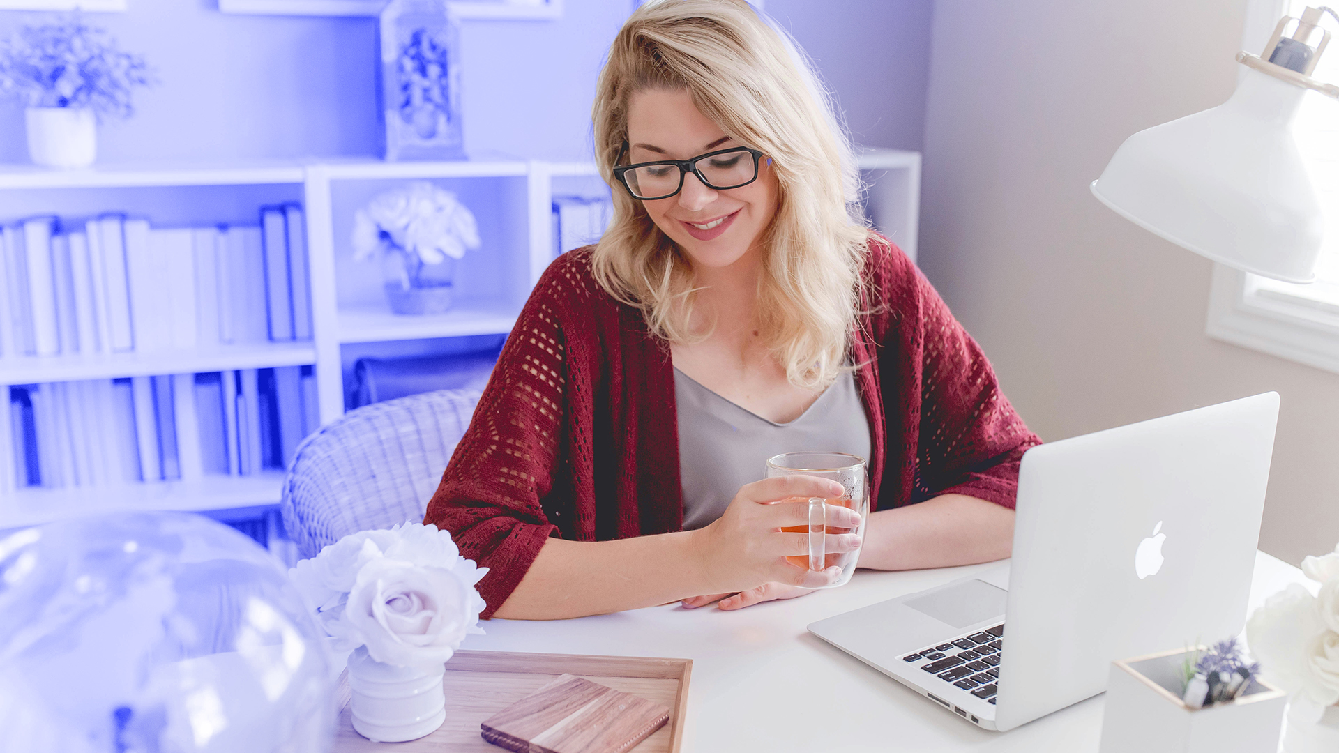 Woman working from home